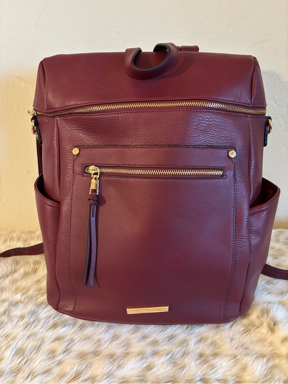 Poppy & Peonies Commuter Backpack Berry